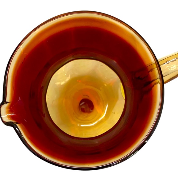 Amberina Art Glass Hand Blown Vintage Small Pitcher 6" x 7" - Picture 5 of 12